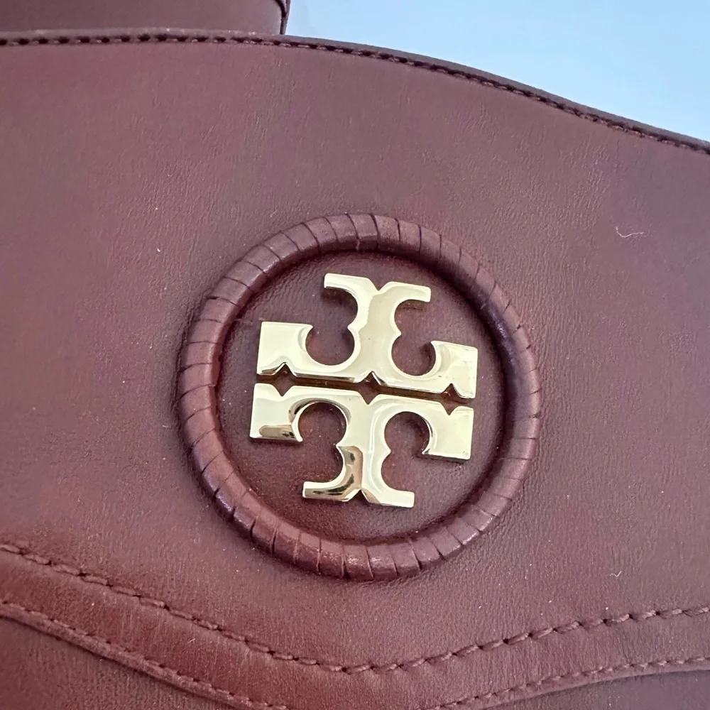 Tory Burch Brown Leather Junction Riding Boots